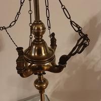 candeliere in ottone a 4 braccia 