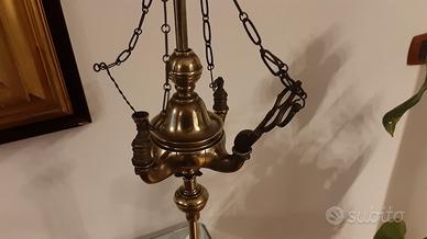 candeliere in ottone a 4 braccia 