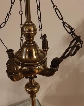candeliere in ottone a 4 braccia 