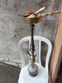 Narghilè Shisha Tradizionale NARA in Ottone e Vetr