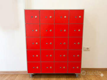 Armadietto portavalori in legno a 20 scomparti