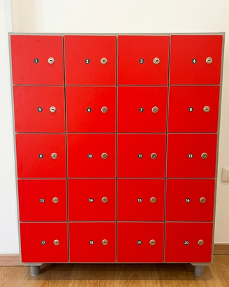 Armadietto portavalori in legno a 20 scomparti