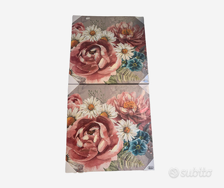 Set 2 quadri stampa floreale