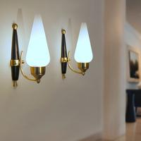 ARREDOLUCE Coppia di lampade da parete Mid-Century