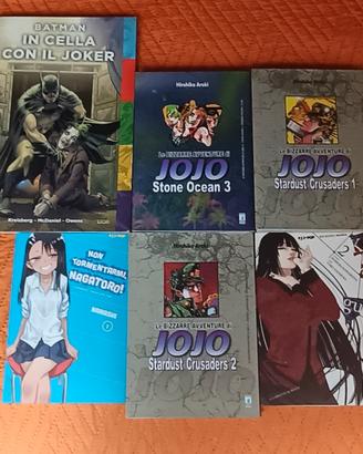 fumetti Batman e Manga (JoJo, kakegurui, Nagatoro)