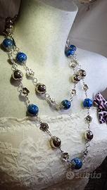 lunga collana con grandi lapislazzuli 