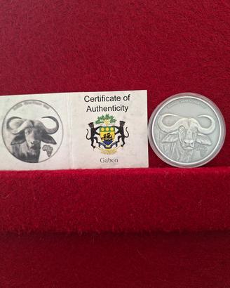 1 oz argento 999 gabon rara