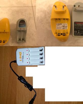 3 caricabatterie per batterie stilo e ministilo