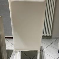 4 sedie in ecopelle bianche