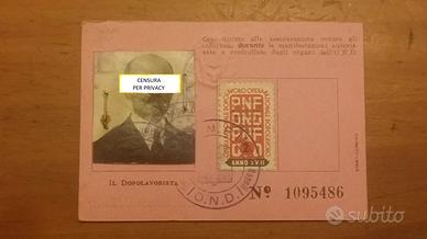 8 Tessere Storiche Personali - Documenti Antichi