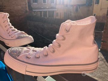Sneakers Converse All Star tela alte glitter