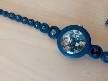 Orologio donna Stroili in silicone blu e strass