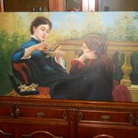 Grande olio su tela di pregevole fattura