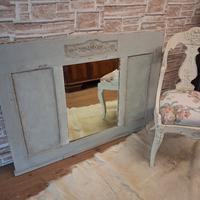 specchiera azzurro polvere shabby chic vintage  