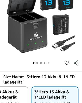 Homsuit camera battery charger kit
