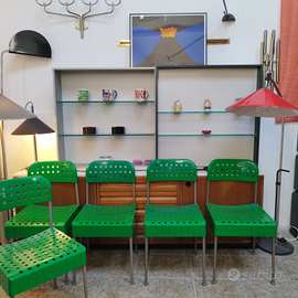 Quattro sedie Box di E.Mari per Anonima Castelli