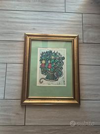 Stampa / litografia d’autore - bouquet di fiori