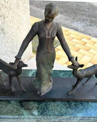 Scultura Art Deco “Elegate aux Biches”