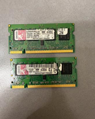 Kit RAM Kingston 2GB (2x1GB)