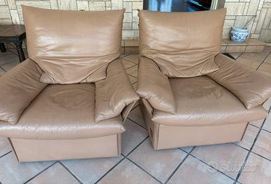 Poltrone in pelle Lev & Lev beige