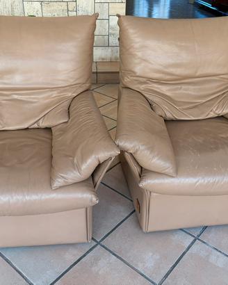 Poltrone in pelle Lev & Lev beige