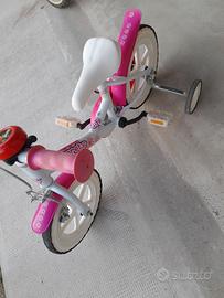 Bicicletta con rotelle per bimba