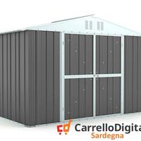 Box giardino lamiera zincata 327x155 grigio scuro