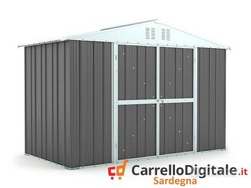 Box giardino lamiera zincata 327x155 grigio scuro