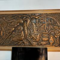 Quadro in rame rosso di Lani con cornice