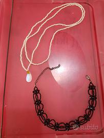 Collarino anni '90 con coralli neri