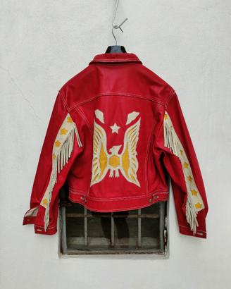 Replay Vintage 90's Western Red Leather Jacket