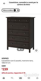 Cassettiera Hemnes ikea