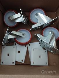 4 RUOTE PIROETTANTI  mod. KRPRV