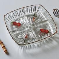 Piatto Quadrato 4 Scomparti Vintage 