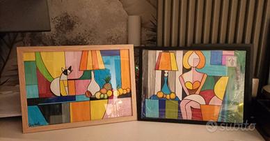 Quadro dipinto a mano-pop art  -su commissione