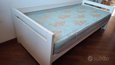 letto singolo + rete + materasso