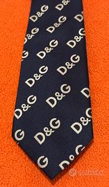 Cravatta vintage D&G Dolce e Gabbana originale blu