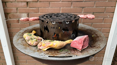 Piastra a disco planch griglia barbecue inox