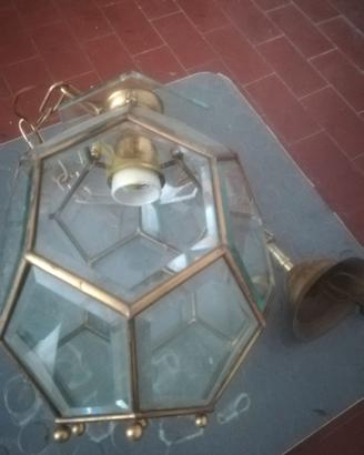 Lampadario sospeso a forma di lanterna esagonale