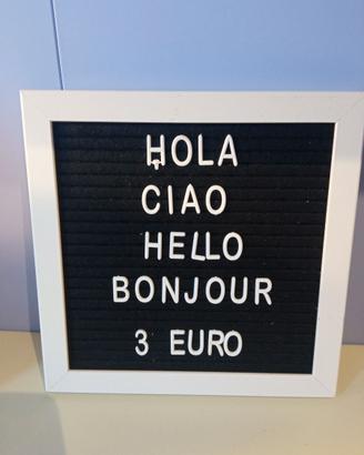 Quadro con lettere