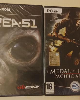 Medal of Honor + Area 51 Videogiochi PC NUOVI