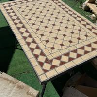 Set Stilnovo mosaico (Tavolo +4 sedie con cuscino)