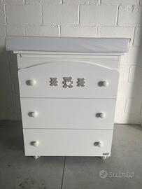 Mobiletto ERBESI, 3 cassetti e vaschetta