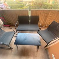 Set poltrone da esterno 4 pezzi