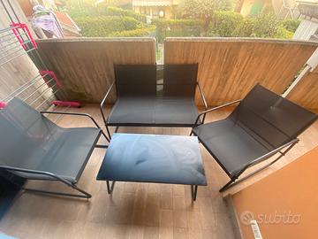 Set poltrone da esterno 4 pezzi