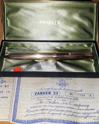 PENNA PARKER 51 STILOGRAFICA LAMINATA ORO 