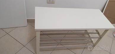 Panca IKEA bianca porta scarpe 