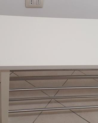 Panca IKEA bianca porta scarpe 