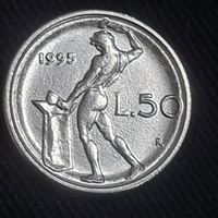Moneta da 50 lire unica