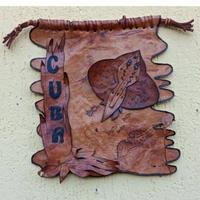 Souvenir artigianale in vera pelle 36x37 